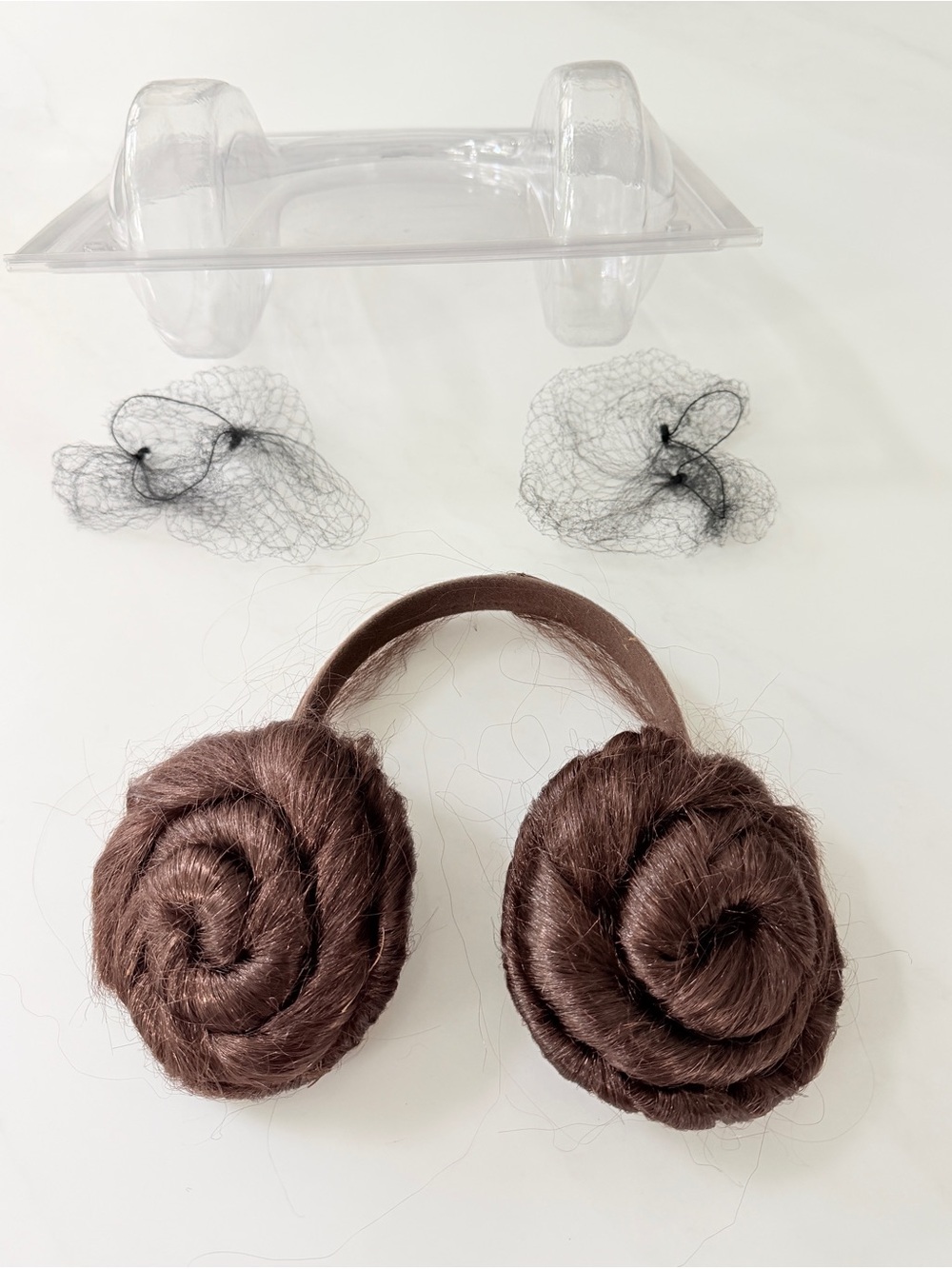 Princess Leia headband buns Star Wars brown Rubie's 8230 New